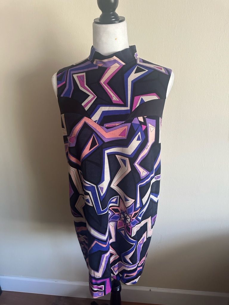 Emilio Pucci Wool Scarf In Pink, Purple & Black